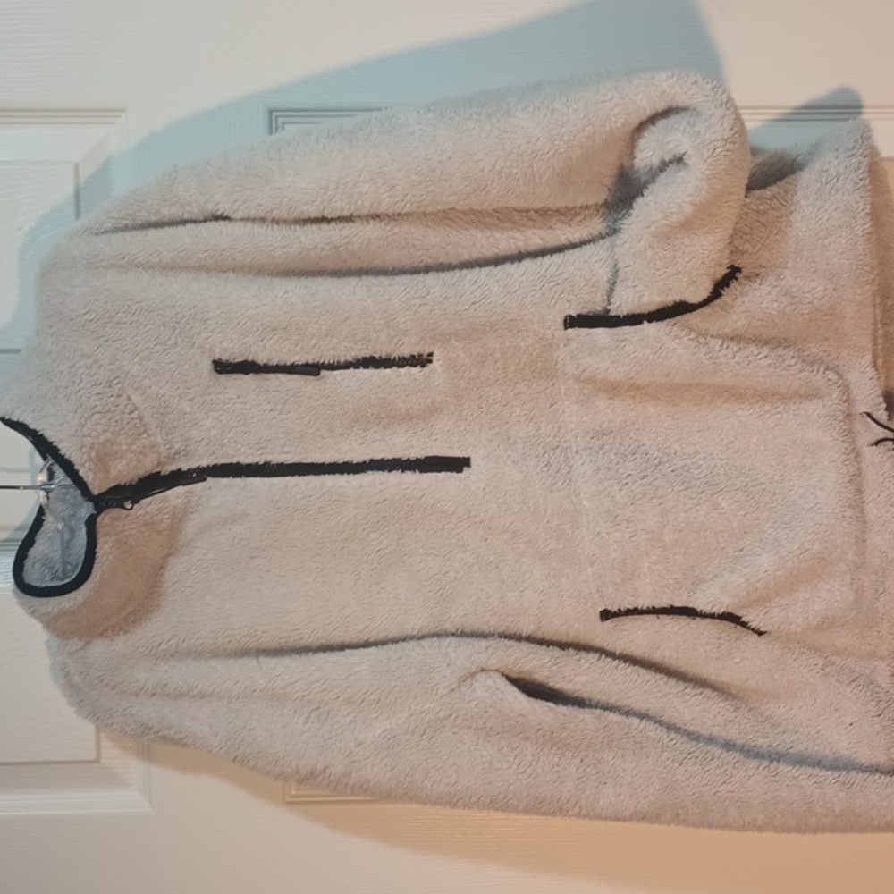 NO BOUNDARIES SHERPA STYLE 1/2 ZIP LONG SLEEVE PULLOVER SWEATSHIRT/JACKET XXL